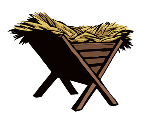 Newborn baby Jesus. Vector drawing