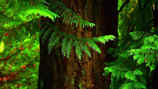 a video of and old growth Douglas fir tree in Olympic National Park Washington State
