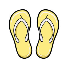 a flat icon of a vector clip art flip flops for web and graphic design