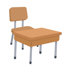 Fototapeta premium Illustration of a School Desk and Chair