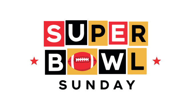 Super Bowl Sunday celebration with transparent background