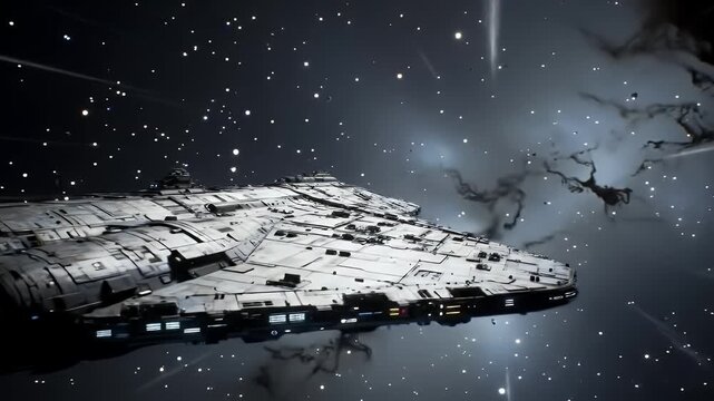 Spaceship in Nebula. (2)