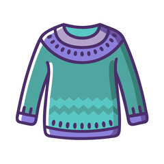 a flat icon of vector clip art wool sweater for web and graphic design