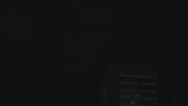 Power outages in Kyiv. Dark houses and streets without lighting after Russian shelling