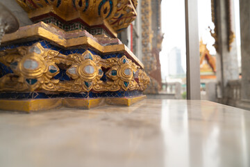 empty surface of table in temple