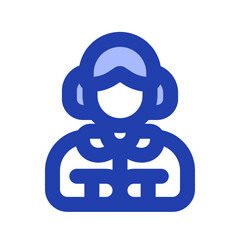 female student blue icon