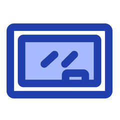 whiteboard blue icon