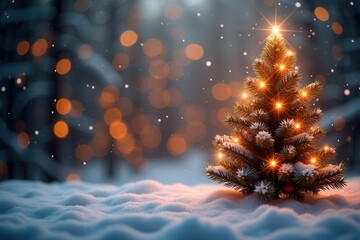 Christmas background with generous copyspace and holiday decorative elements