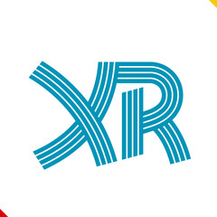 Parallel line monogram initial logo, combination of letter X and R. Idea and inspiration for branding, company and corporation name abbreviation. personal and commercial purpose.