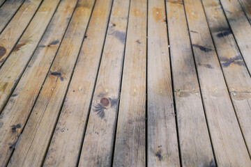 Texture of an Old Plank Wood Floor
