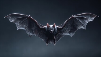 Bat In Flight: A Mysterious Creature on a Dark Evening Sky
