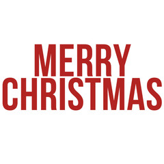 Merry Christmas text vector in festive lettering style on white background, ideal for Christmas greeting cards, holiday banners, posters, and digital seasonal designs.