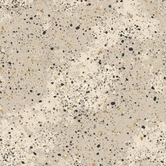 Abstract Speckled Texture Background with Beige and Black Paint Splatter.