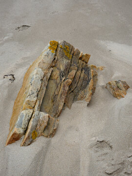 Weathered Sedimentary Beach Rock at Maghera Beach Donegal Ireland