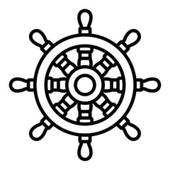Obraz premium Ship wheel Icon
