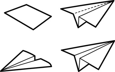 paper plane outline clipart