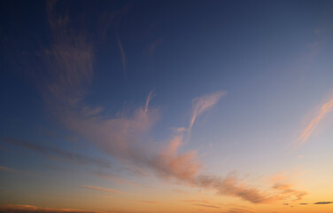 Obraz premium Dramatic sky. Sunset. Natural background.