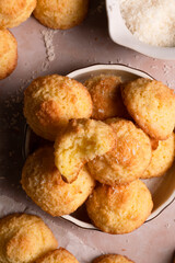 Tender coconut cookies made from ingredients