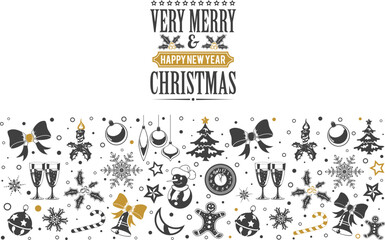 Fototapeta premium Christmas and New Year Banner