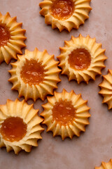cookies butter with orange flower sweet jam