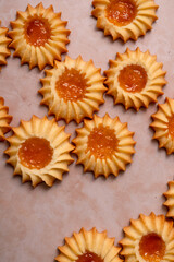 cookies butter with orange flower sweet jam