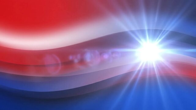 Vibrant patriotic wave of light celebrating national unity and remembrance, an abstract backdrop for solemn observances and joyful commemorations