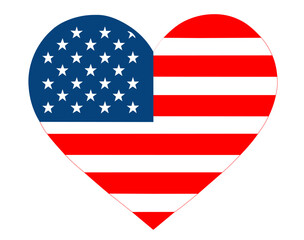 american flag heart