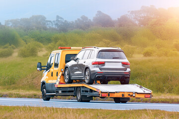 Vehicle breakdown service in countryside area