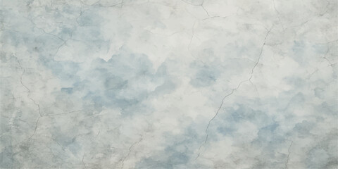 Old textured paper background with white fluffy clouds against a light blue summer sky