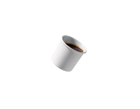 Floating White Disposable Coffee Cup