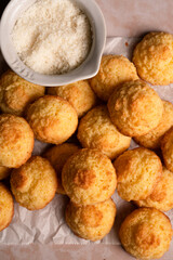Tender coconut cookies made from ingredients