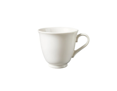 White Ceramic Coffee or Tea Cup with Handle - Powered by Adobe