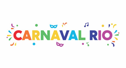 Carnival Rio celebration with colorful elements