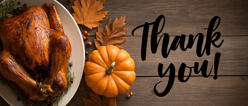 Thankful turkey and pumpkin display, created AI