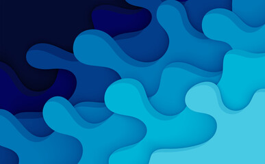 Abstract blue background with bubbles style pattern