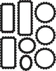 Decorative frames, borders, and shapes for design