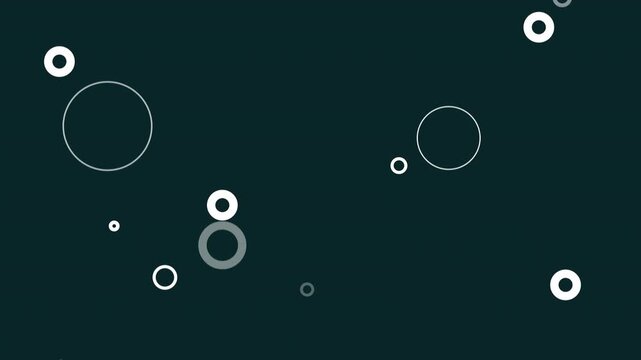 Motion graphics overlay abstract background showing interlocking circles