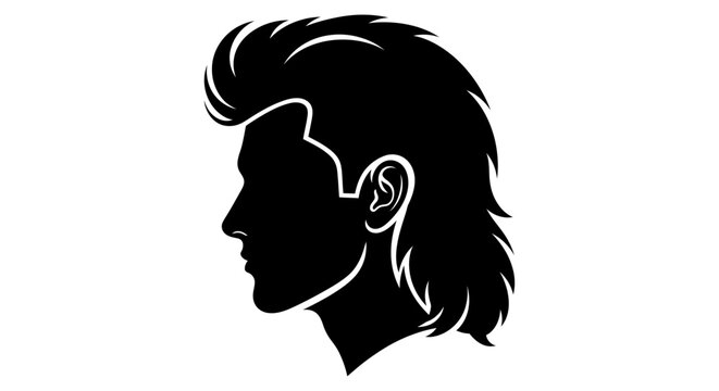 Bold mullet silhouette shows off classic retro hairstyle trends