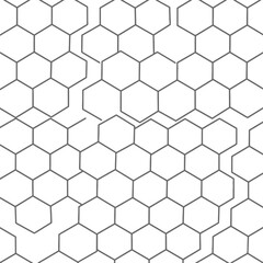 Obraz premium Honeycomb grid silhouette pattern