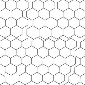 Honeycomb grid silhouette pattern