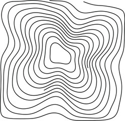 Topographic map grid silhouette vector art