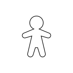 Christmas gingerbread outline isolated