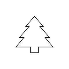 Christmas tree outline illustration