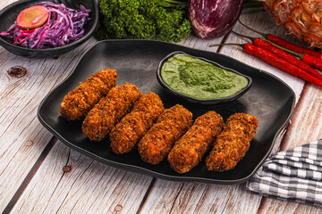 Indian minced meat kebab kofta