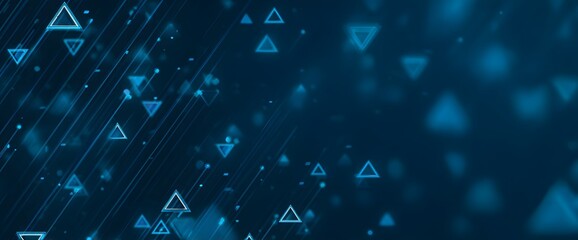 Blue Triangles Abstract Backdrop