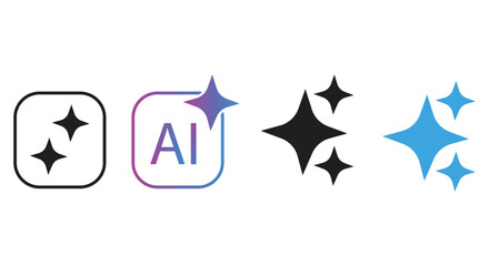 Shine Icons Sparkle Effect Black and Color Star Burst Shapes Decorative Glow Symbol Decorative Element for Logo Template Design