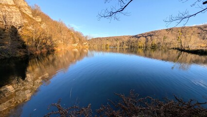 Beautiful landscape of Plitvicka Jezera National Park Croatia waterfalls turquoise lakes forest nature travel destination UNESCO world heritage