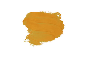 Isolated abstract paint brush stroke on transparent background. Colorful artistic texture for creative design, decoration and digital art.