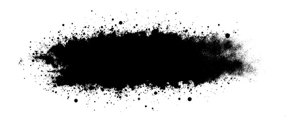Vector grunge black ink paint brush stroke	