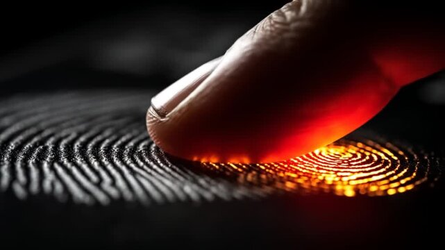 Fingerprint Analysis - Unveiling Identity Through Detailed Digital Scan.